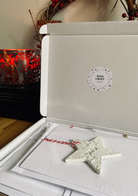 handmade festive Christmas decoration personalised with name 