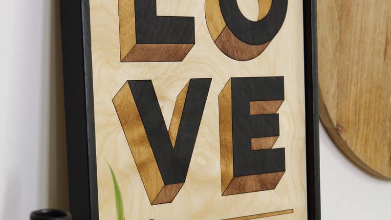 Close up of wooden wall art by snork of japanese Fish Soy Sauce Bottle