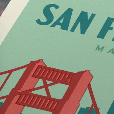 Close up of San Francisco Marathon Print