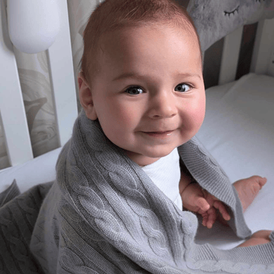 Personalised 100% Cashmere Baby Blanket