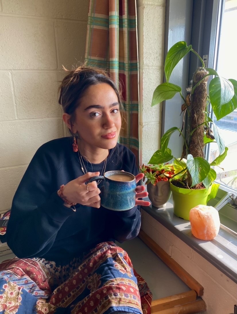 Wild Chai customer drinking hot masala chai