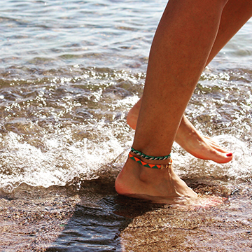 gold plated silver anklets