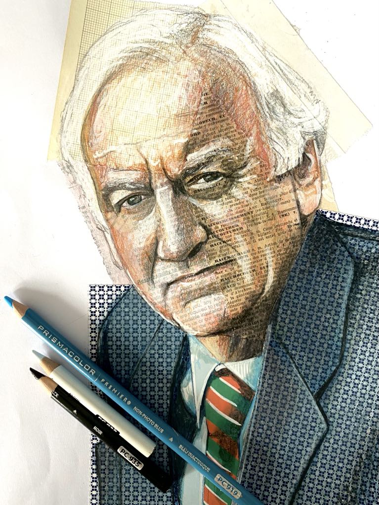 Work in progress, collage and mixed media.