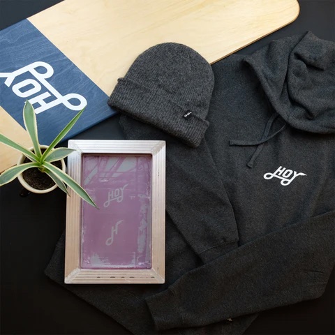 Hoy Bellyboard, hoody & beanie