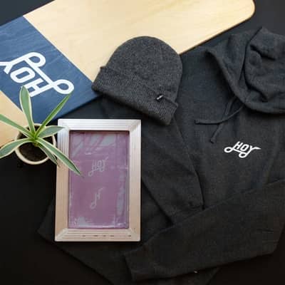 Hoy Bellyboard, hoody & beanie