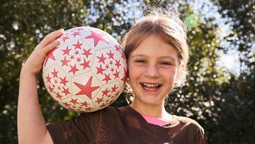 girl with football