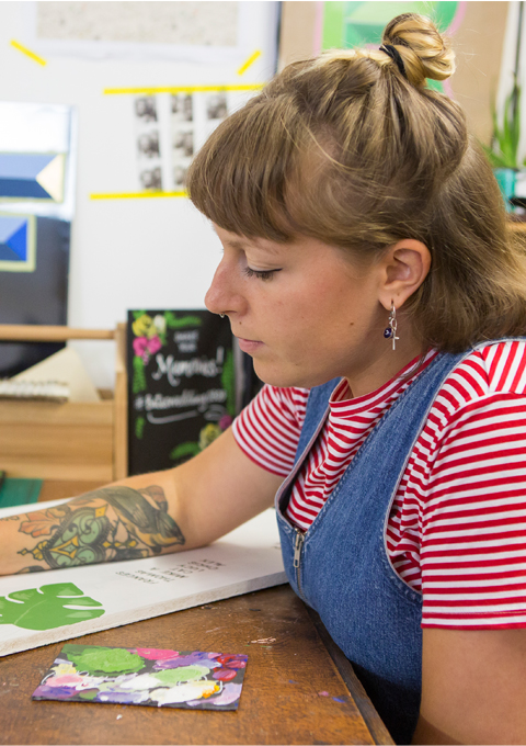 Me working in my studio in Leicester