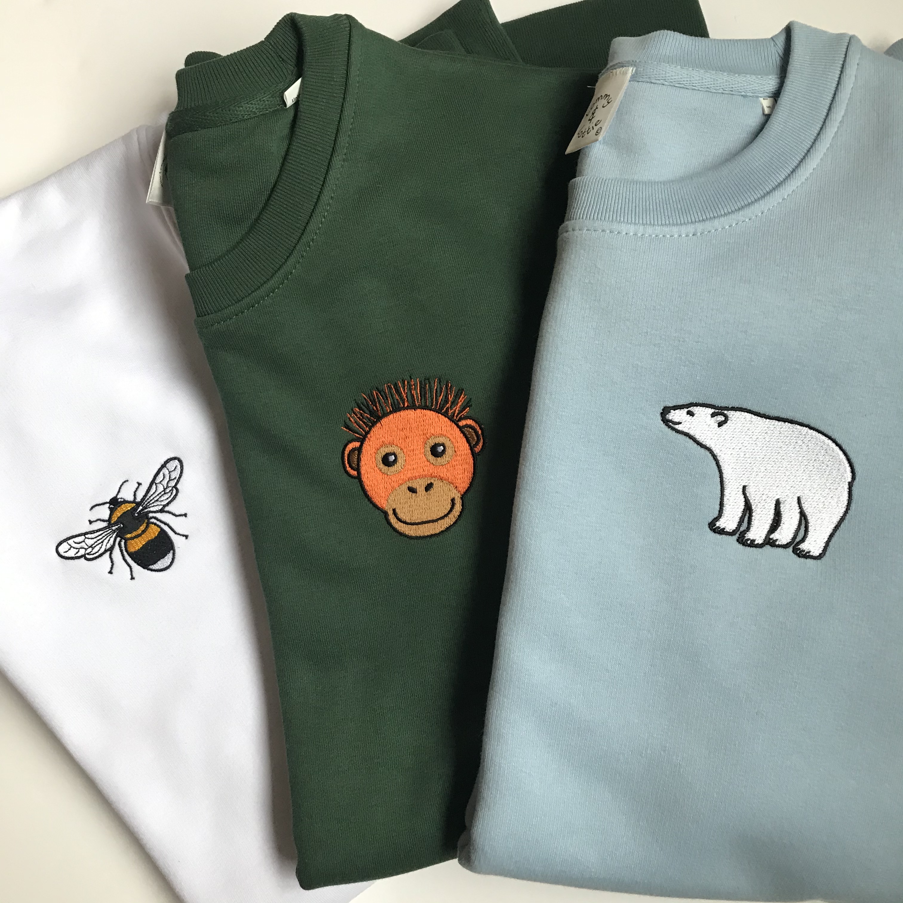 embroidery - plastic free, longer lasting, sustainable. 
