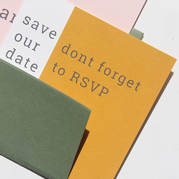 Personalised wedding stationery