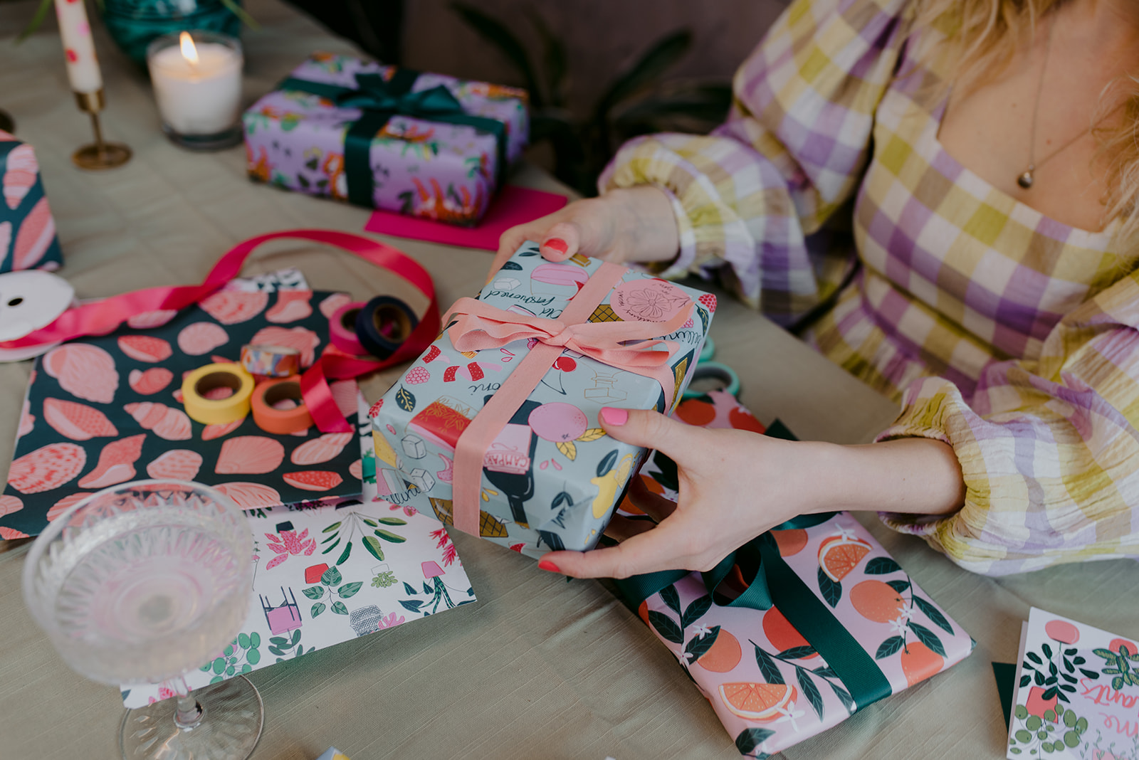 colourful wrapping paper