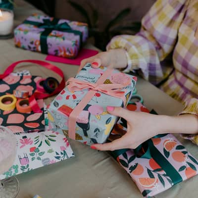 colourful wrapping paper