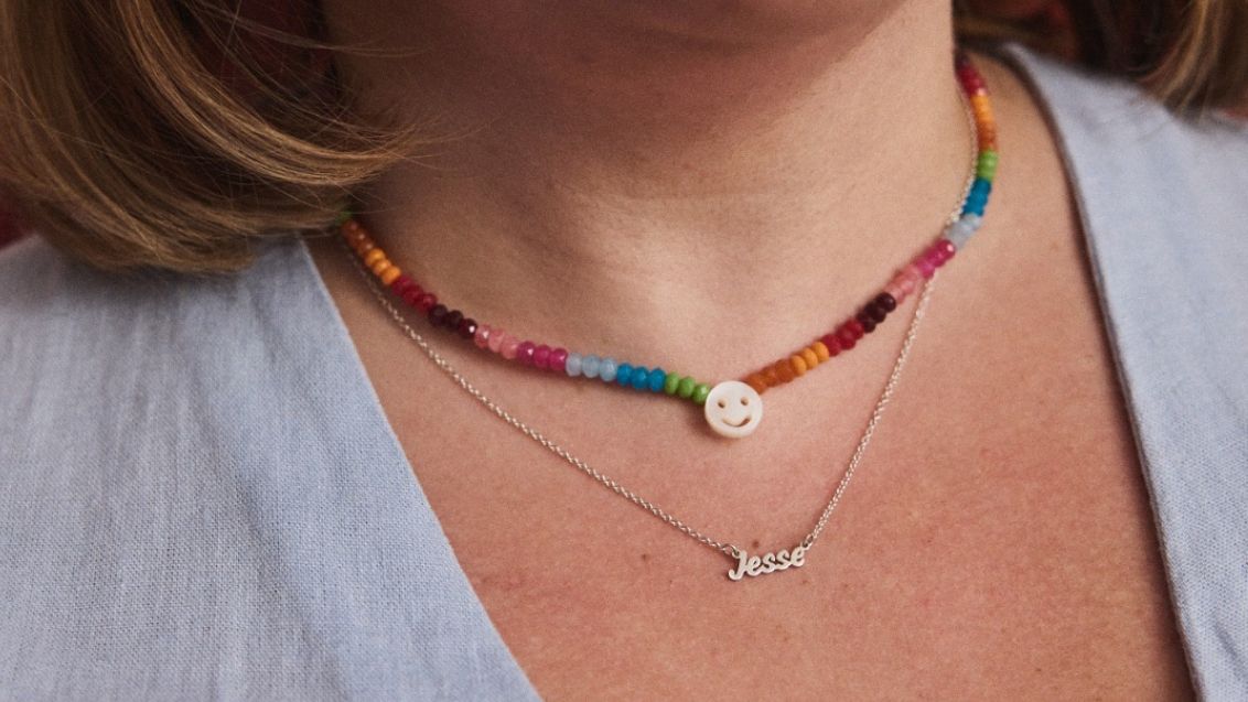 Smiley face necklace