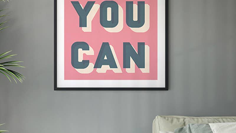 Stunning typographic prints that are full of colour and personality.