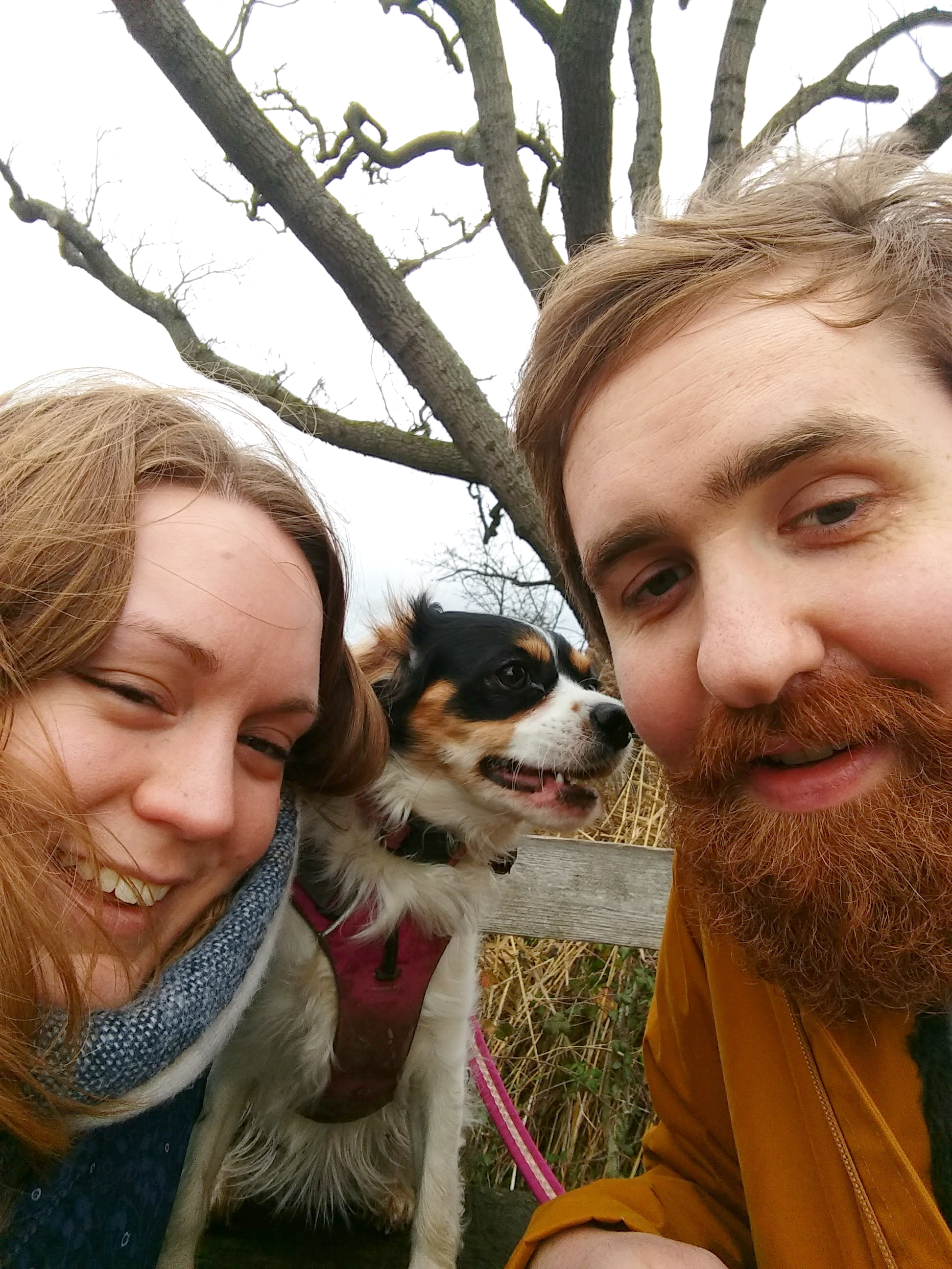 Mary, Jamie and Molly the dog