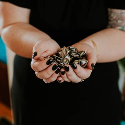 close up enamel pins