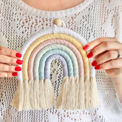 macramé rainbow