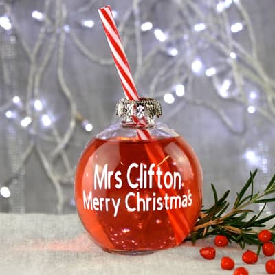 Novelty drinking glass ball ball Christmas gift personalised