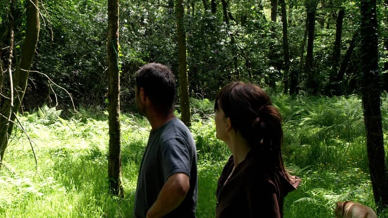 Trish & Joel in the woods