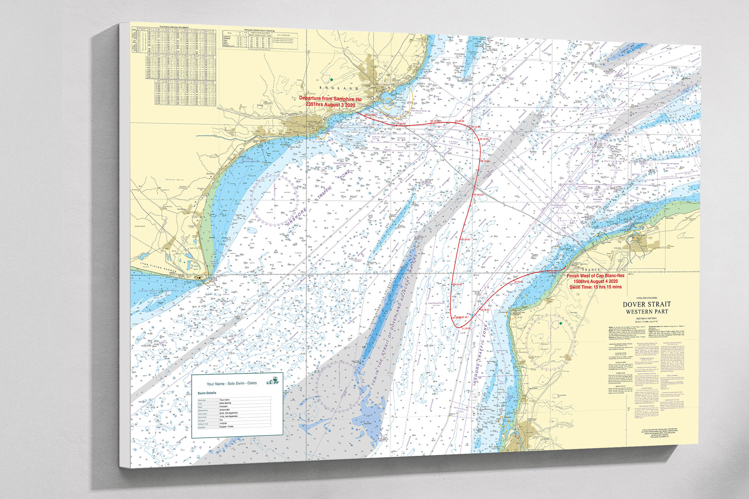 Chart Art wall canvas of the British Isles chart 0002