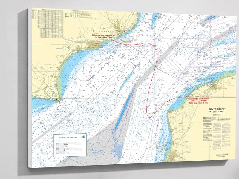 Chart Art wall canvas of the British Isles chart 0002