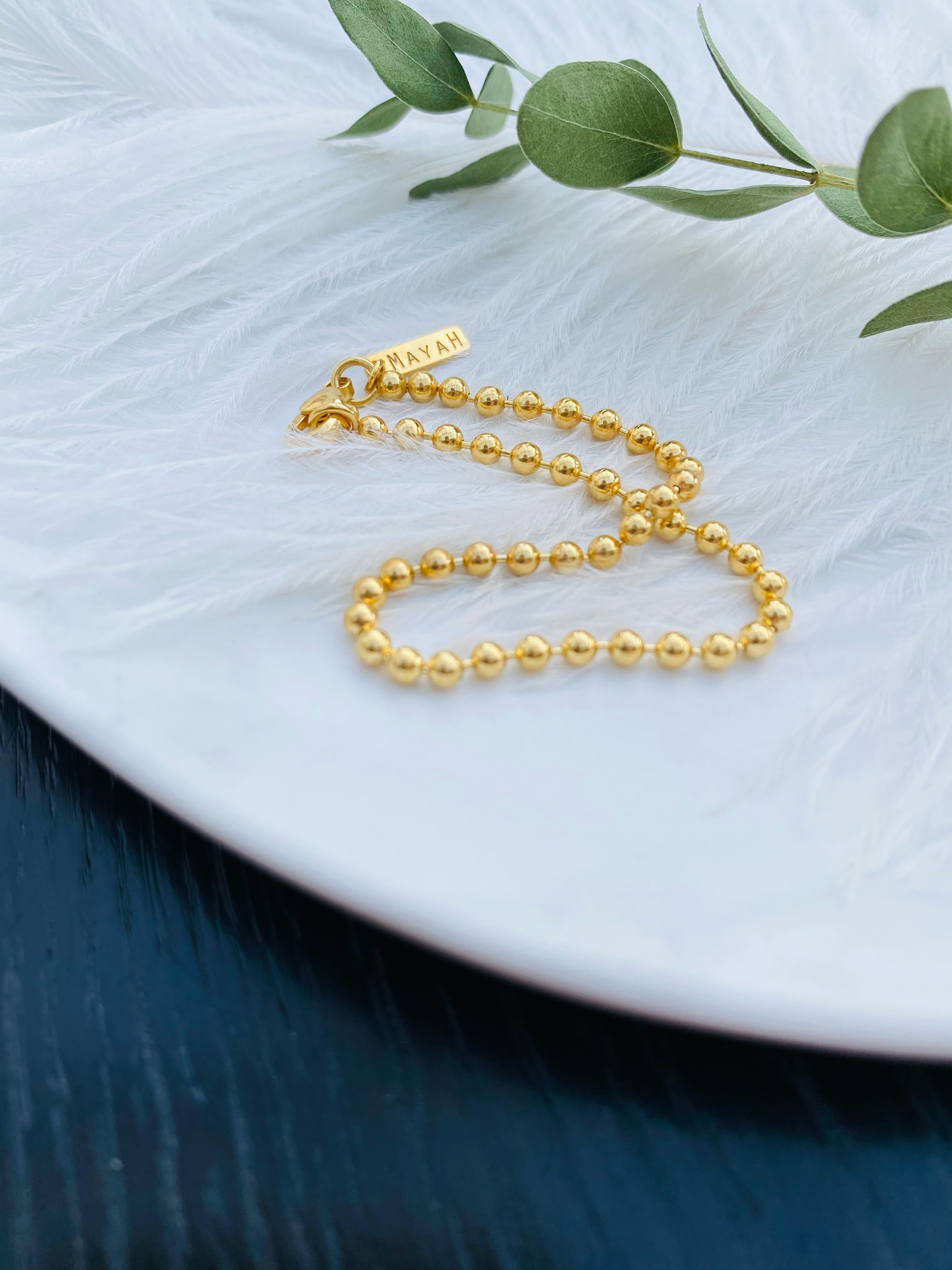 Twig bangle on model