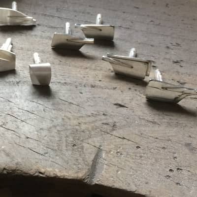 Making cufflinks at my bench