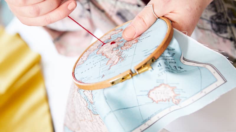 Making a Europe map cushion