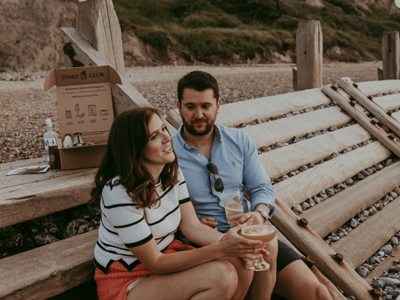 Founders sipping alcohol free cocktails