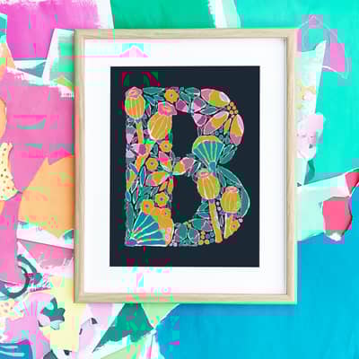 Framed Letter B