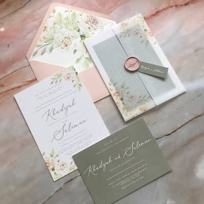 Vellum Wrap Wedding Invitations