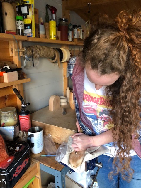 Natasha Craig at work in her studio