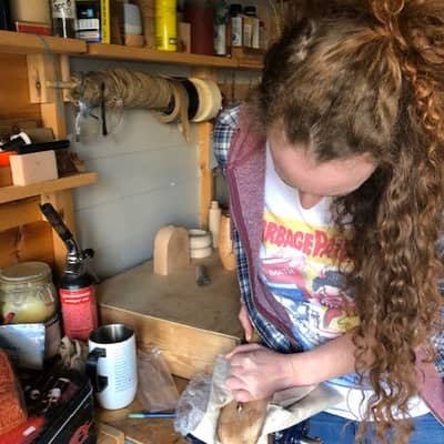 Natasha Craig at work in her studio