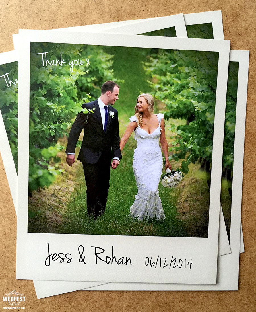 Polaroid Wedding Thank You Cards