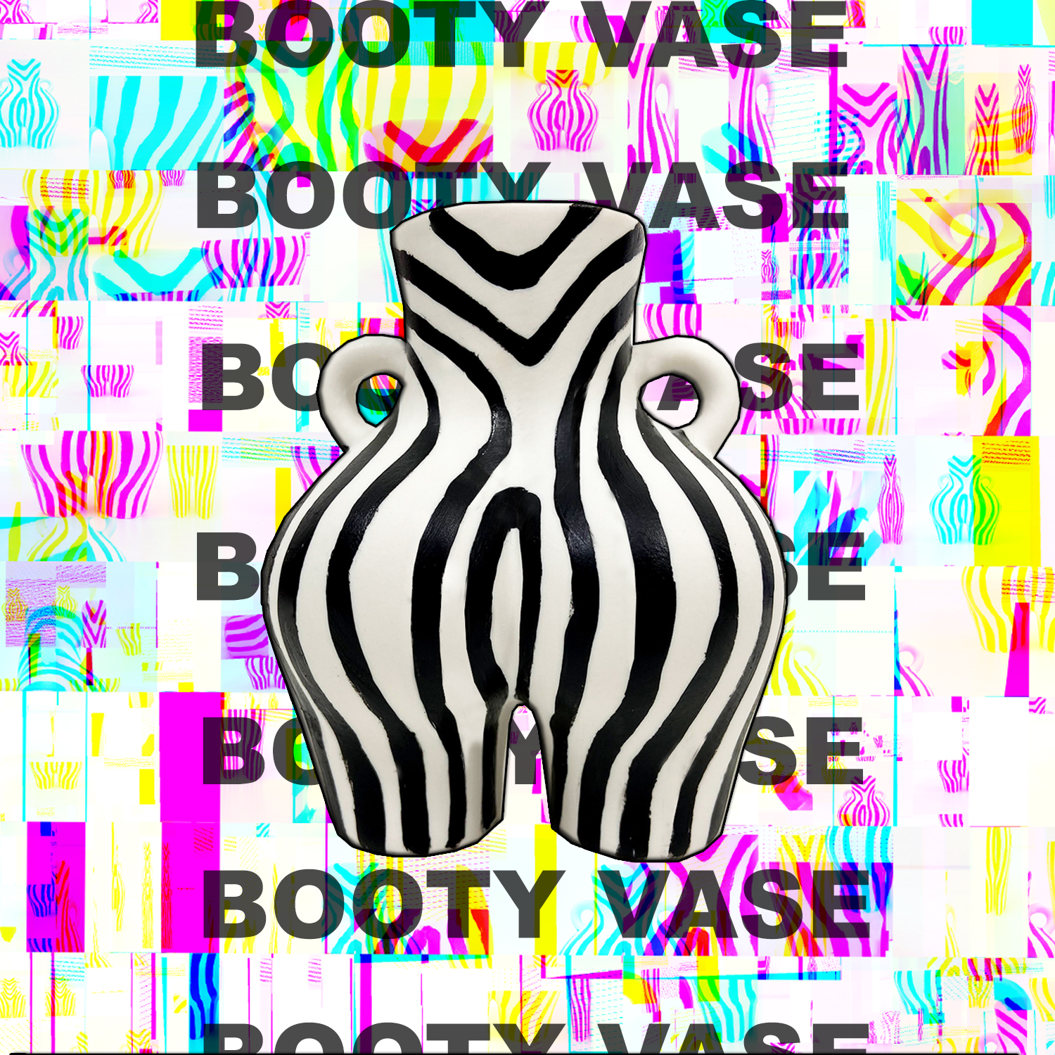 Hand Painted Booty Vase