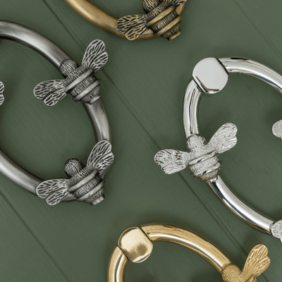 Brass bee door knockers