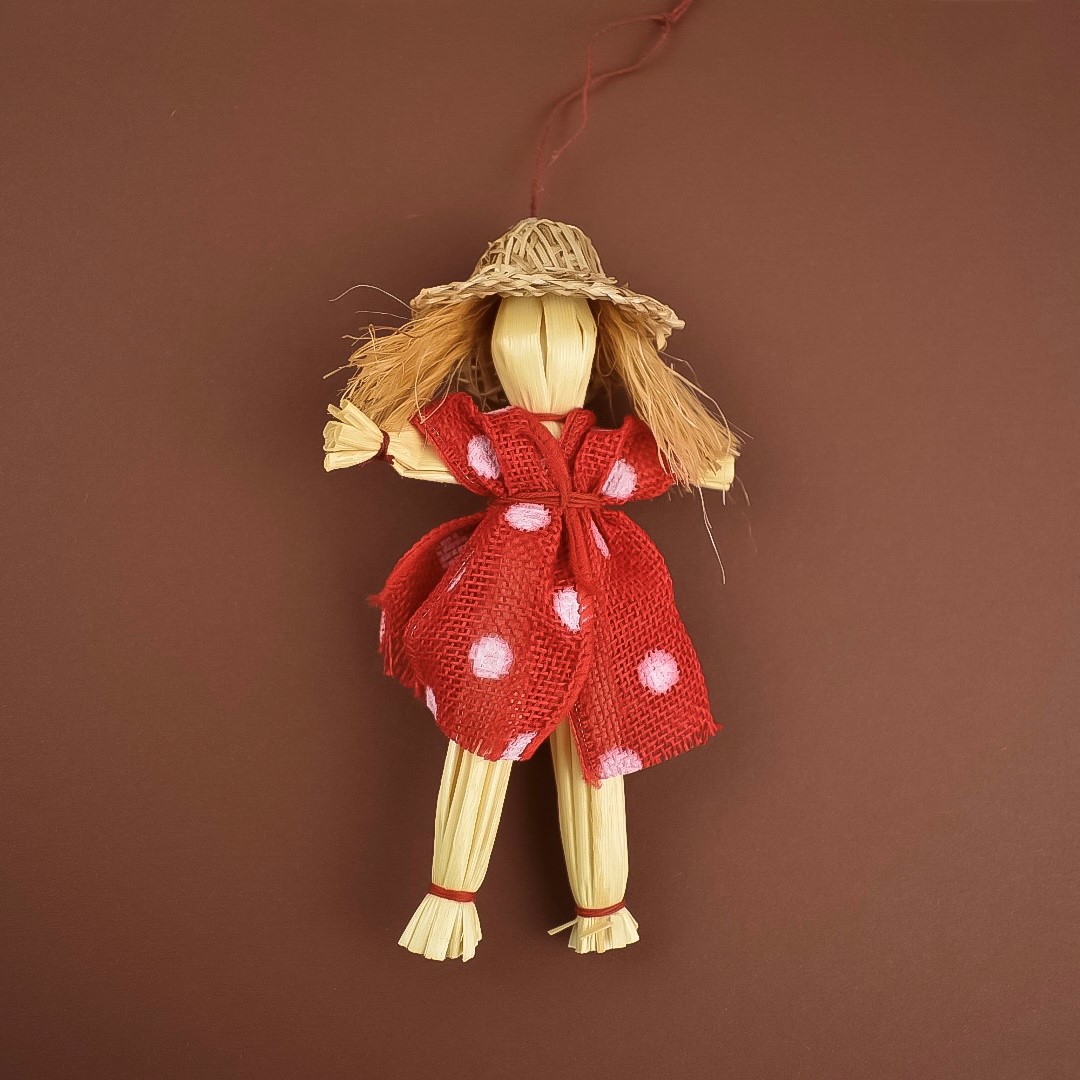 Handmade straw decoration