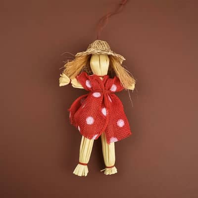 Handmade straw decoration