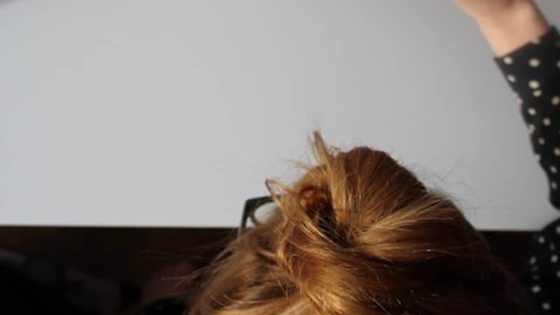 Designer Laura with pastel hoop earrings by Wear With Grace Studio.