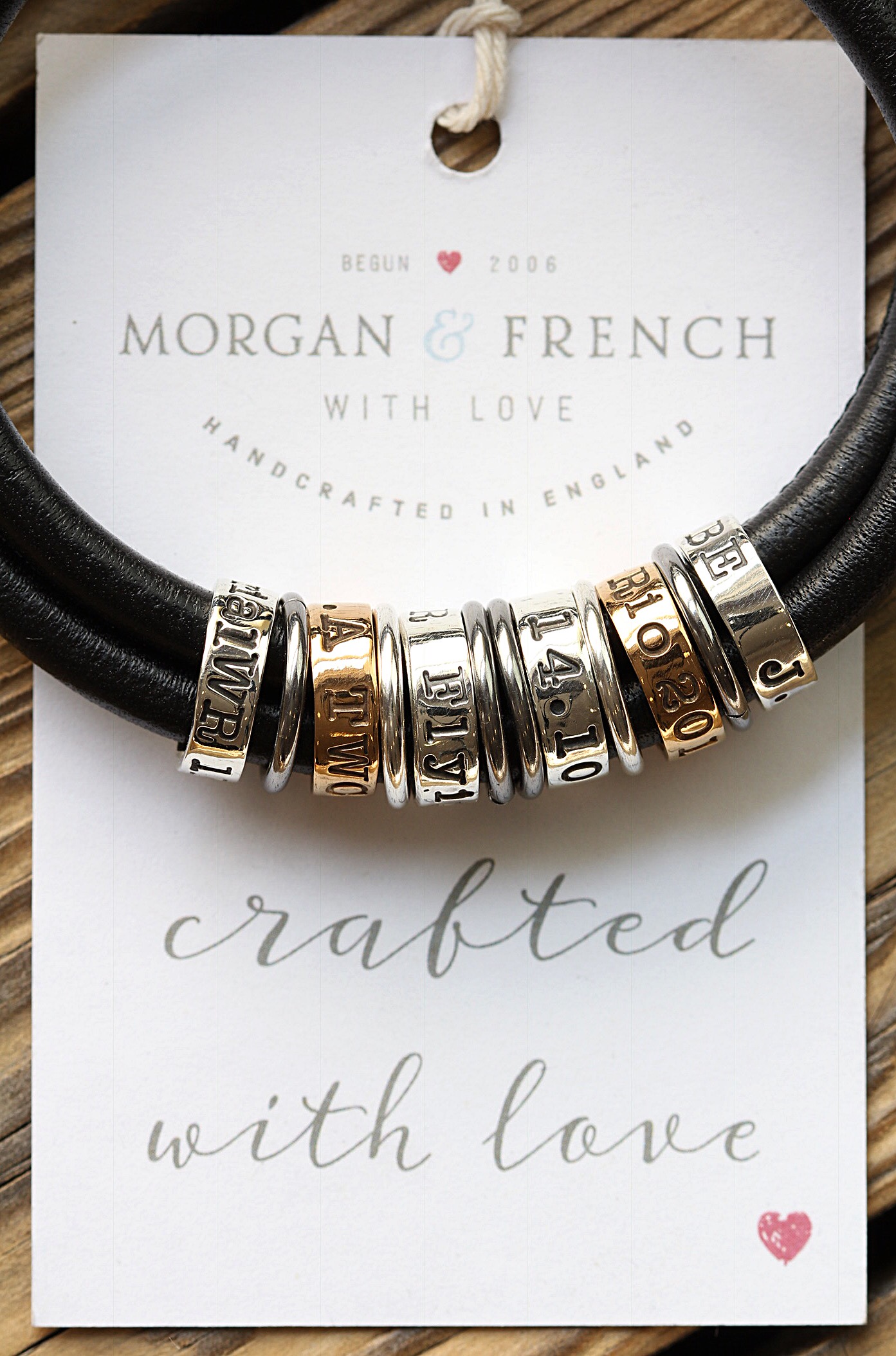 Personalised Silver and Gold Story Bracelet