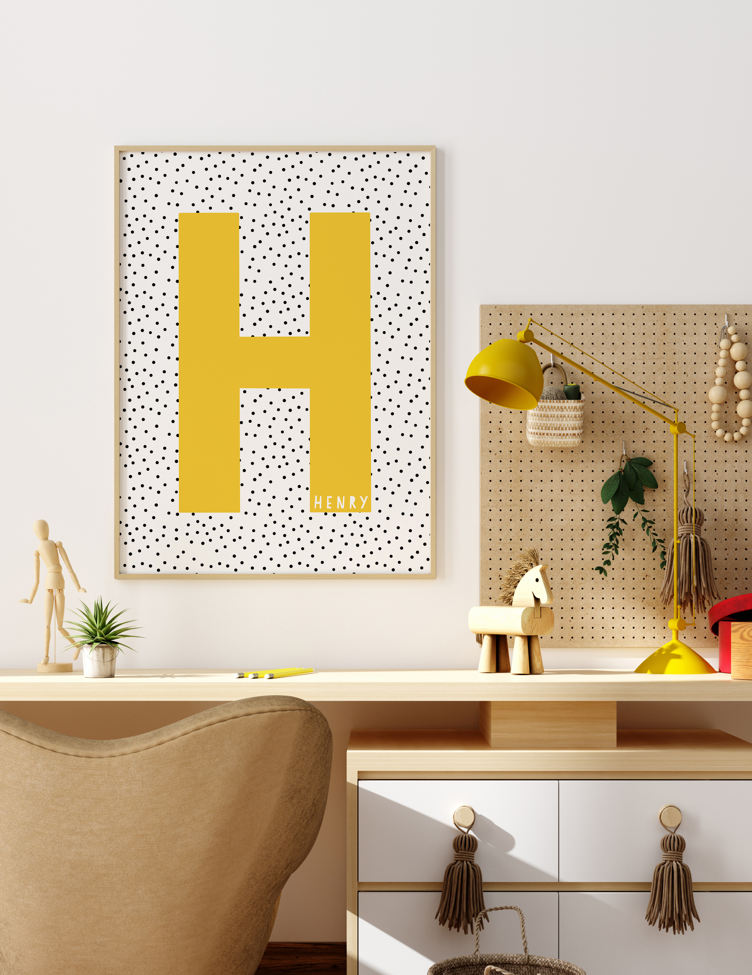 framed wall art in nursery