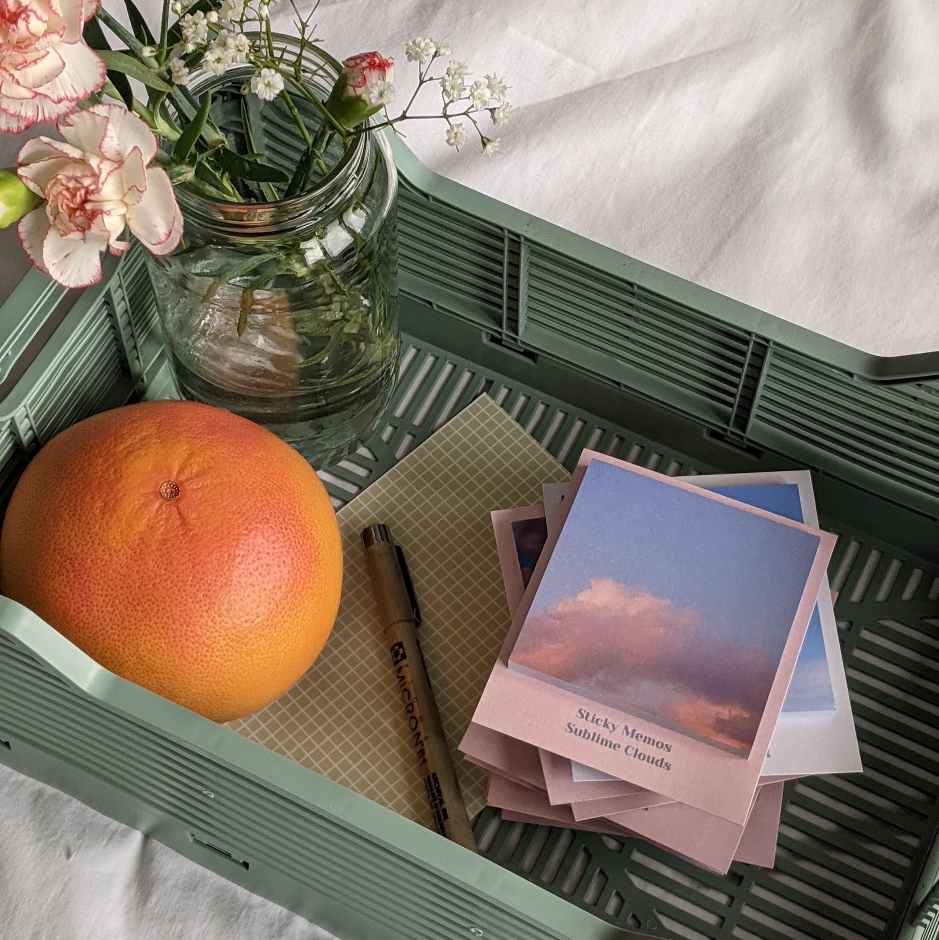 Sunset Sticky Notes in crate