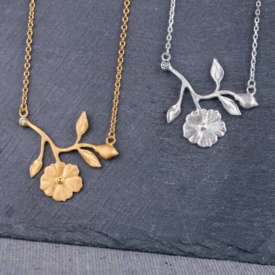 Forget me knot necklace