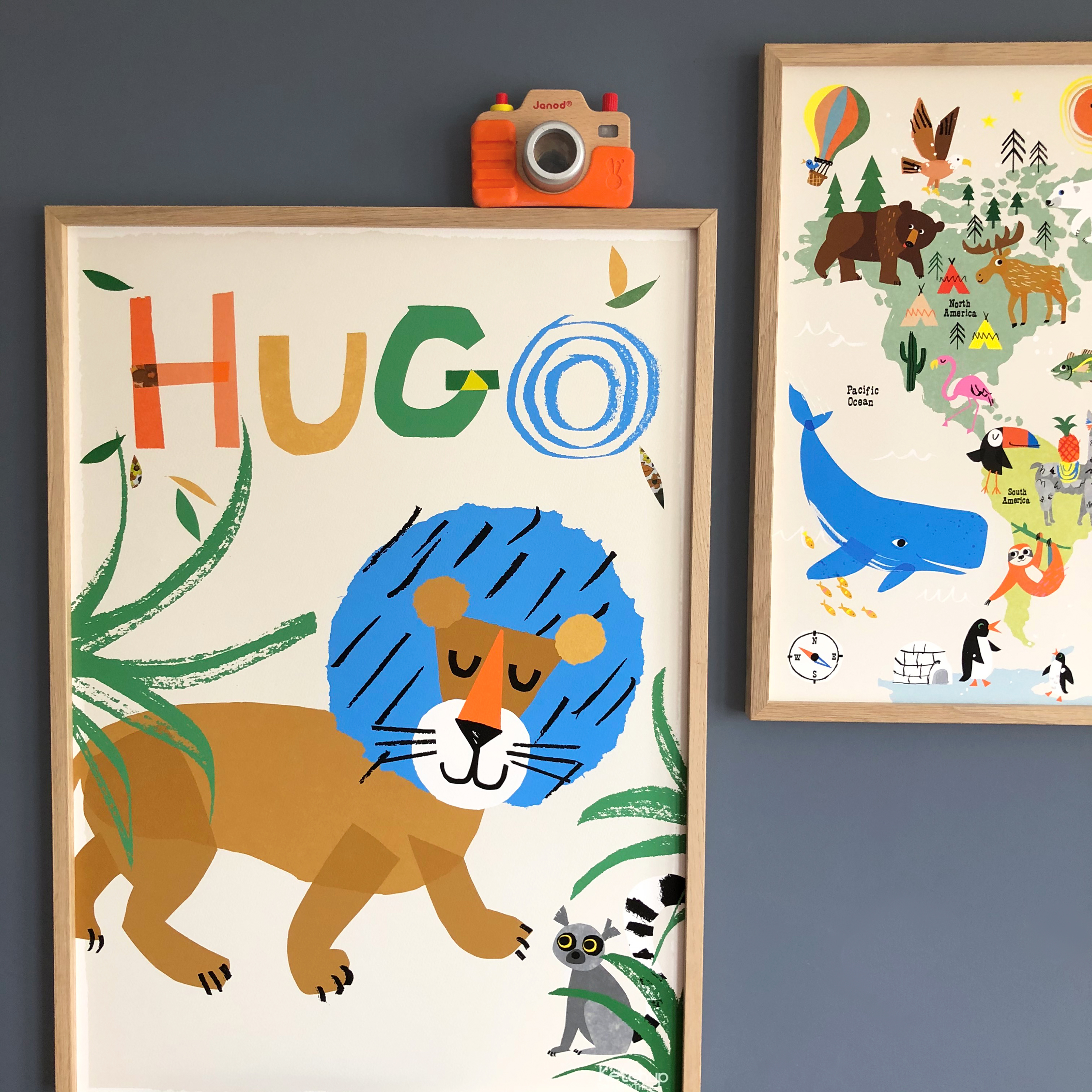 Personalised Lion Nursery Print