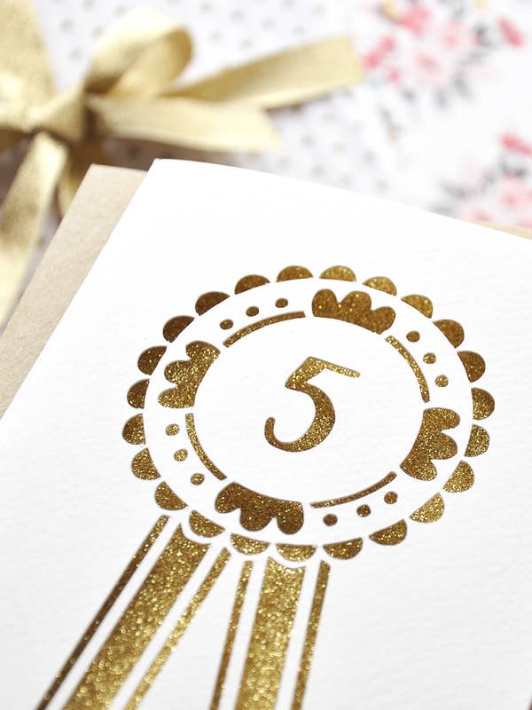 paper cut rosette birthday card