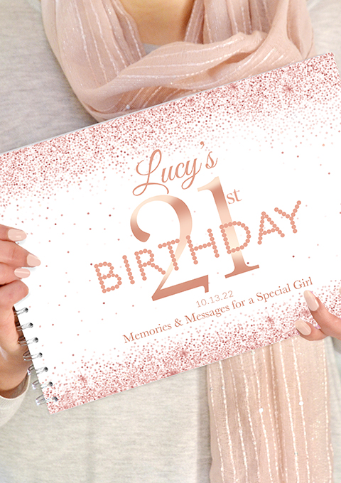 Rose Gold 21st Birthday Book