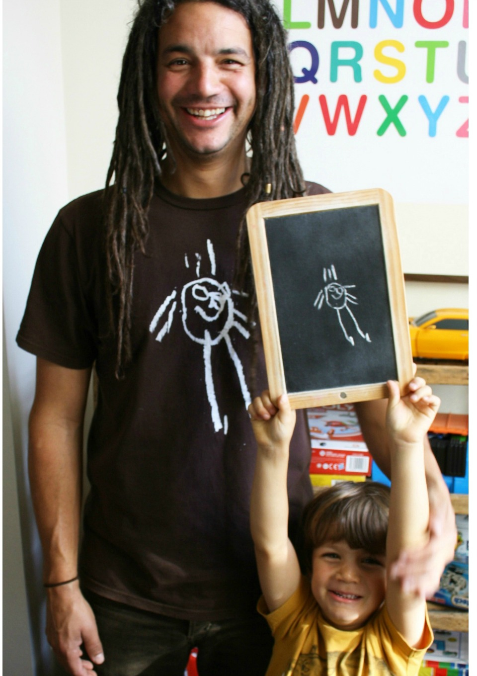 My son Luke's first drawing of his dad.