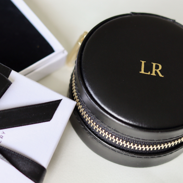 personalised vegan leather jewellery box travel case 