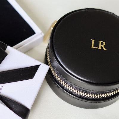 personalised vegan leather jewellery box travel case