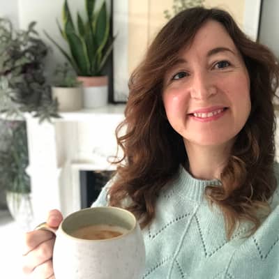 Rachel Bath enjoying a cheeky cuppa