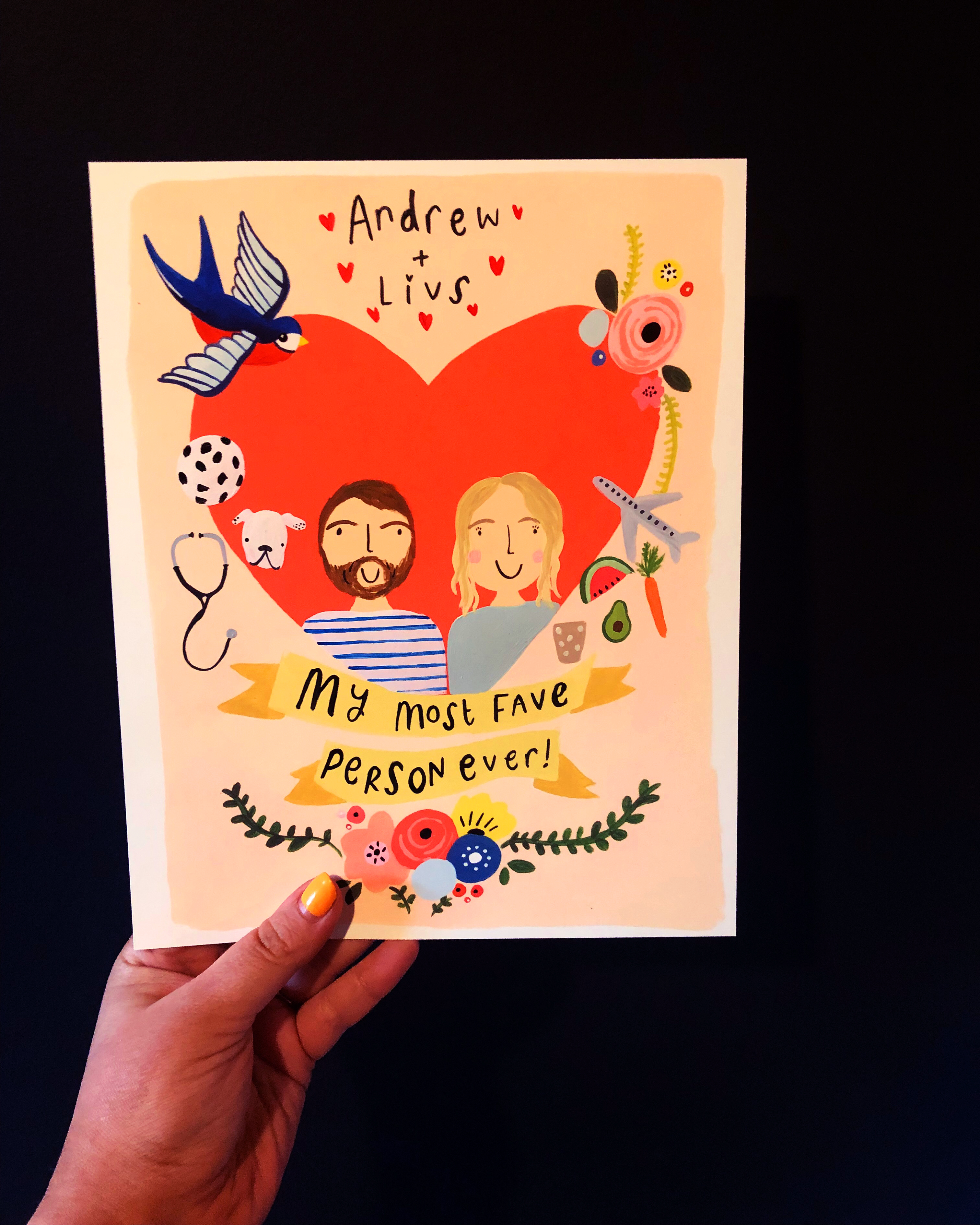 Personalised Heart Print.